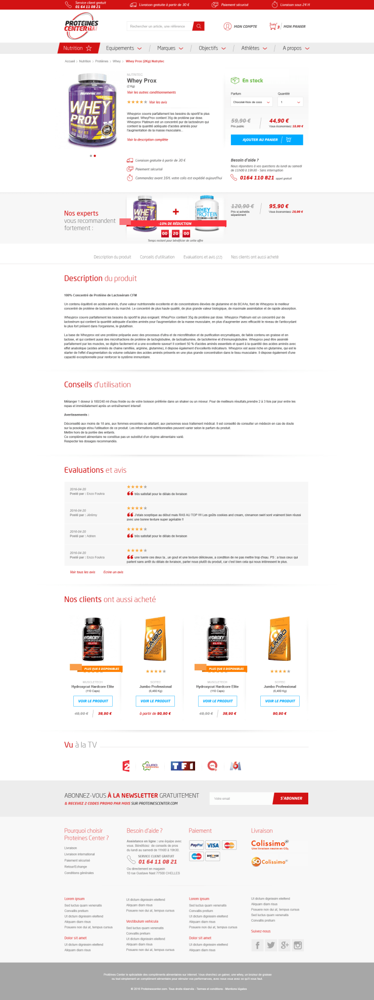 Fiche produit proteines